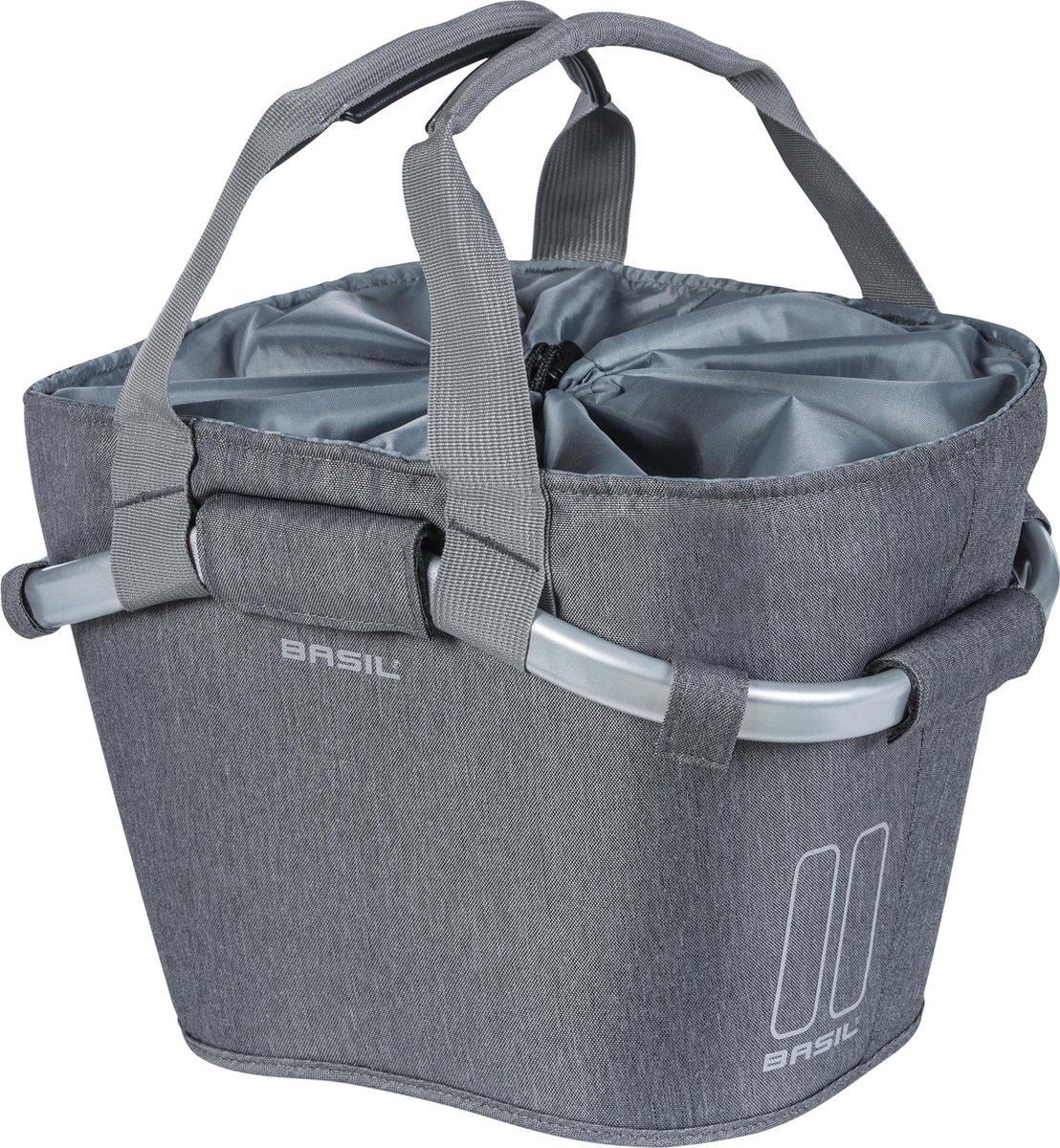 Bol.com Basil 2Day Carry All Fietsmand KF - Voor - Polyester - Grijs Melee - 15 Liter aanbieding