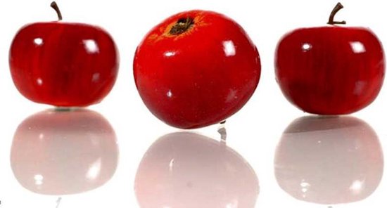 Il leeftijd lanthaan Namaak rode appeltjes - kunststof appel - decoratie appel - per 3 stuks -  diameter 5 cm | bol.com
