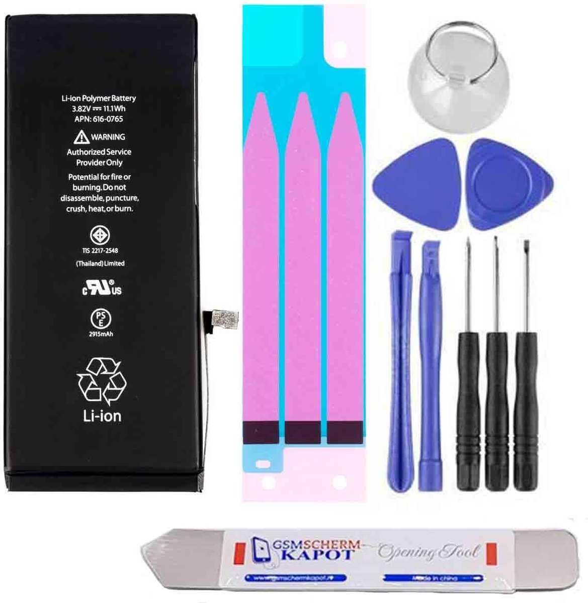 Voor iPhone 6 Plus batterij reparatie kit + USB Charger Doctor