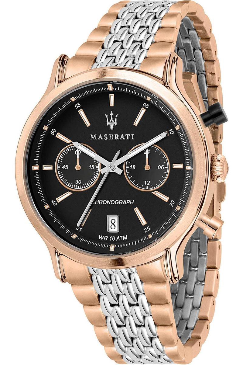 Maserati Legend Horloge - Maserati heren horloge - Bicolor Rosé - diameter 42 mm - Rose Gold toned Stainless Steel