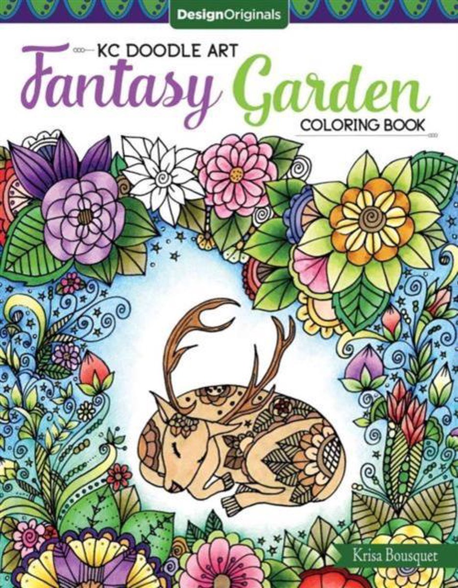 KC Doodle Art Fantasy Garden Coloring Book, Krisa Bousquet