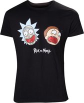 Rick & Morty - Faces T-Shirt - Zwart - XXL