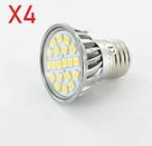 Dolphix - LED Spot warm wit - 4 Watt E27 - 4 stuks