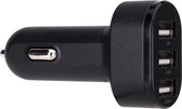 Xqisit Triple USB Sigarettenplug Autolader - Zwart 5.8A