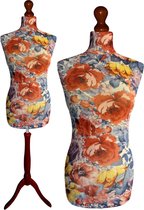 Klap flower paspop met donker bruine sparkling driepoot 40/42