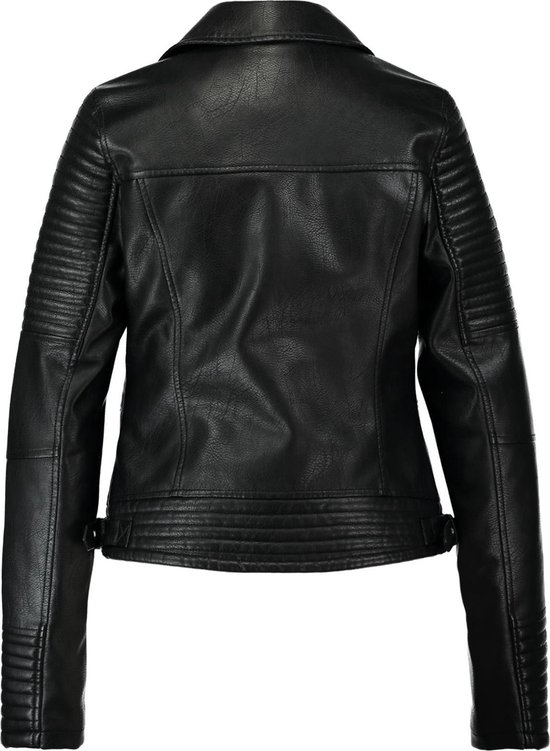 Coolcat Jas Leather look jas Kjanice - Zwart - S | bol.com