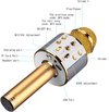 foto van Karaoke Microfoon - Draadloos - Bluetooth Verbinding - Goud - Voor de gezelligste feestjes