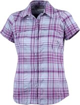 Columbia Silver Ridge Multiplaid Short Sleeve Shirt - dames - blouse korte mouwen - maat M - paars/grijs geruit