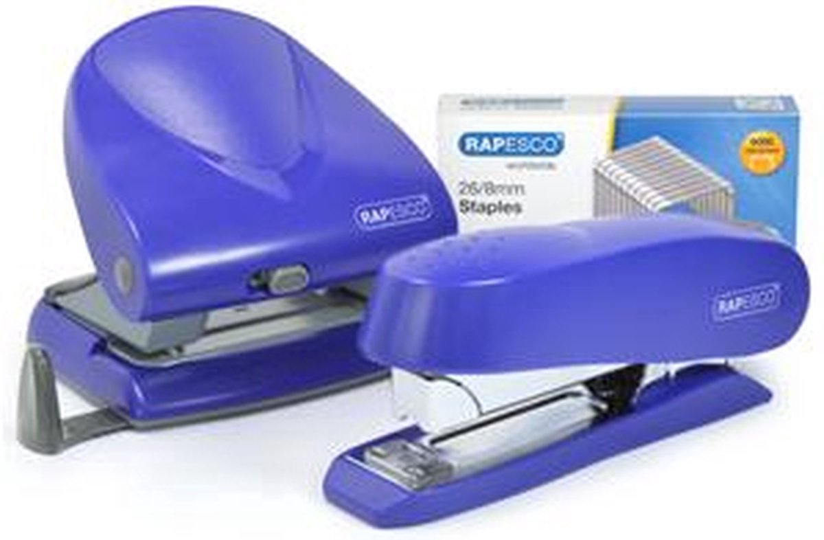 Rapesco Luna-nietmachine, P-830-perforator en 5000 26/8 nietjes