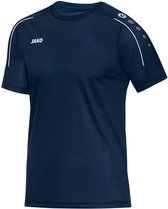 Jako Classico T-shirt Heren  Sportshirt - Maat S  - Unisex - blauw/wit
