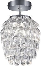 REALITY PETTY Plafondlamp - Chroom - excl. 1x E14 - D: 20 cm - Transparant helder