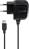 XQISIT Reislader - Oplader met vaste Micro-USB Kabel - 2.1A - 1m - Zwart