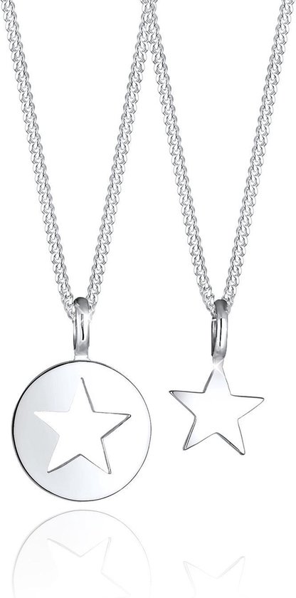 Elli - Elli Halsketting Moeder Kind Hart Love Basic 925 Zilver Roos Verguld 67353189