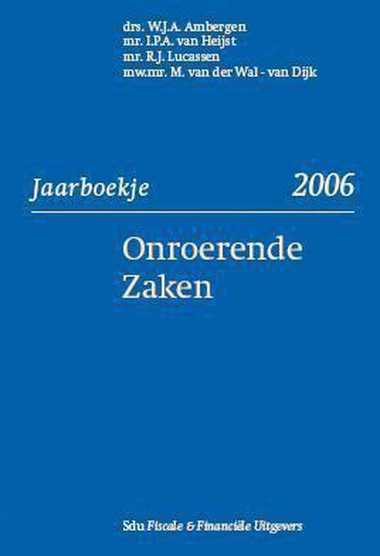 Jaarboekje onroerende zaken 2006/2007 - cover