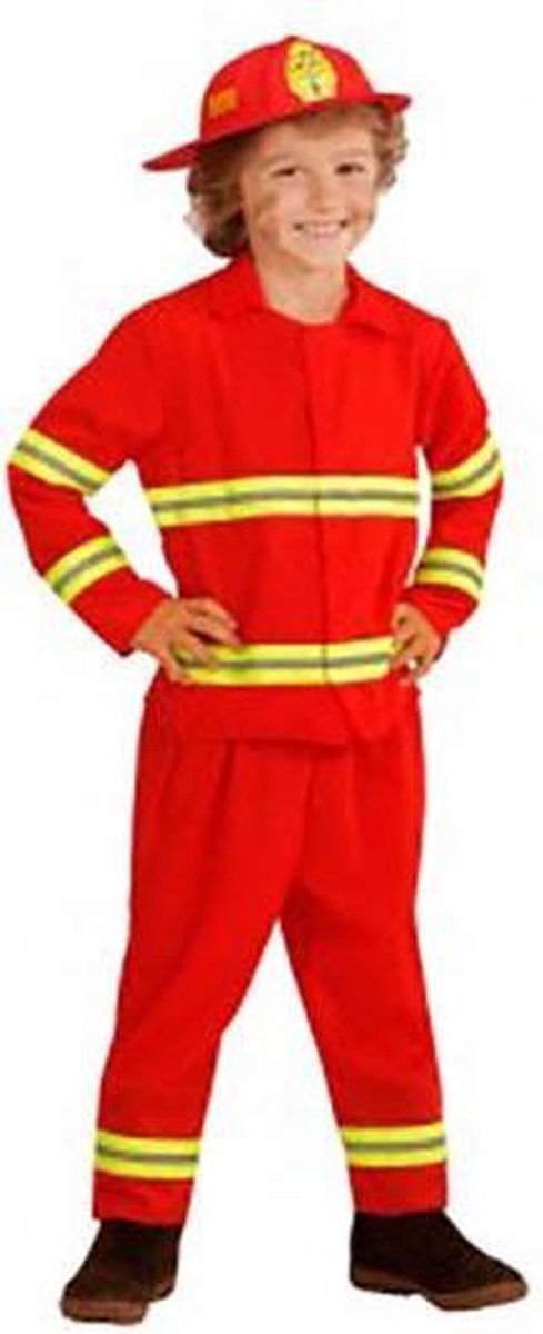 Brandweer kostuum voor kinderen - jas, broek, helm - 2-3 jaar - 104 cm |  bol.com