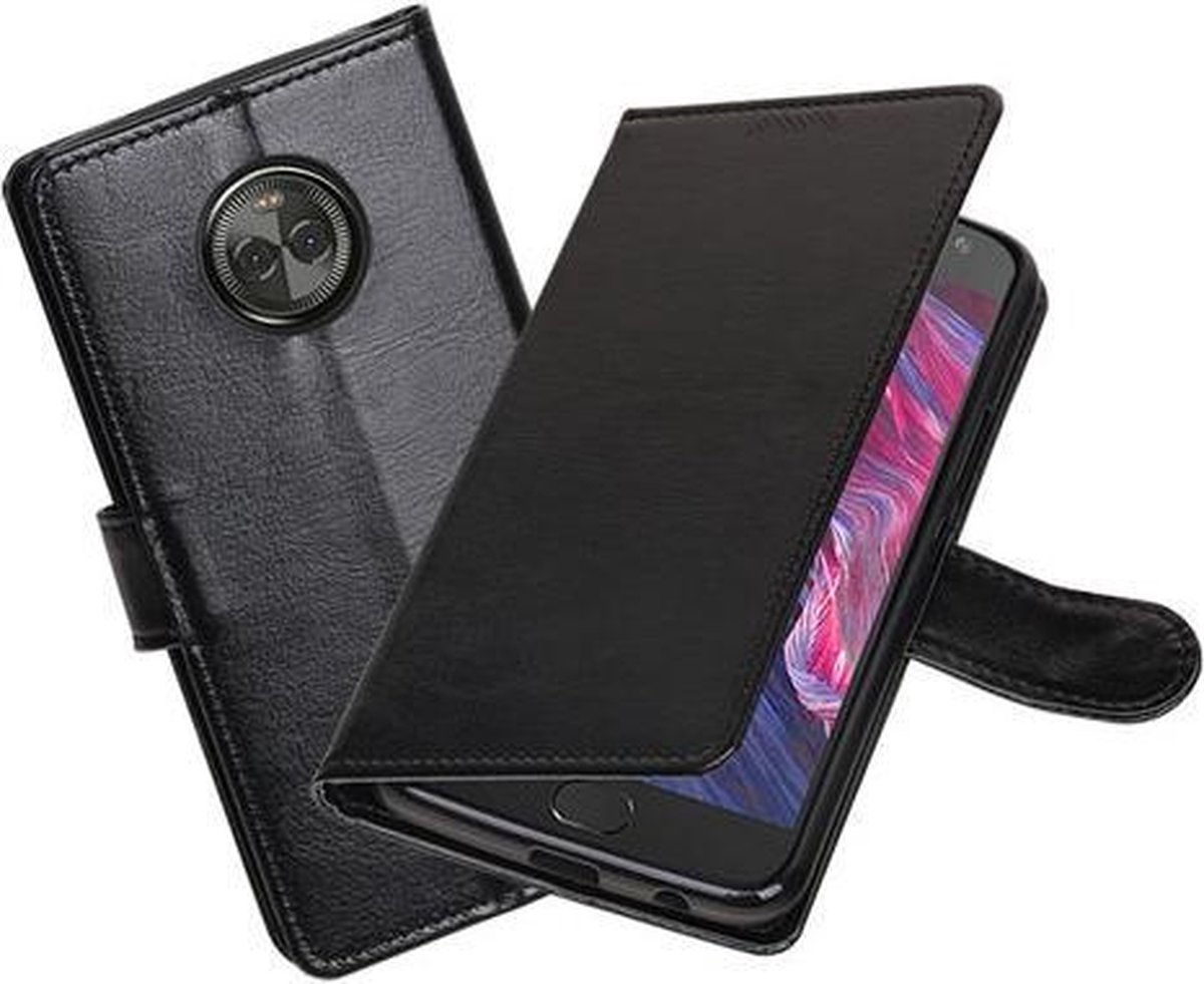 BestCases - Zwart Portemonnee booktype hoesje Motorola Moto X4