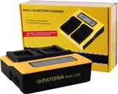 PATONA Dual LCD USB Charger for Sony NP-FM50 VW-VBD1 BN-V607U