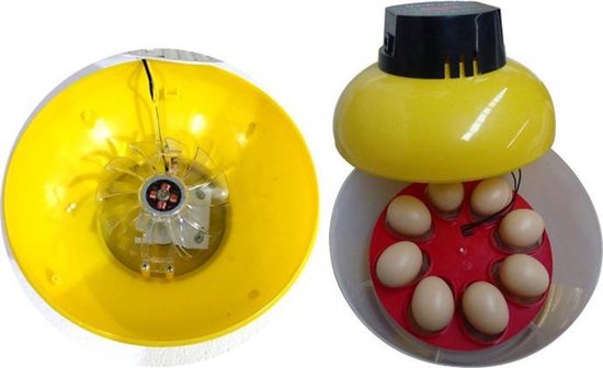 Broedmachine voor 8 eieren met keersysteem, temperatuur en vochtmeter. DiekoWQ8+ - Dieko staphorst