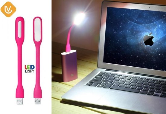 Flexibele USB Lees Lamp - Voor Computer & - Roze | bol.com