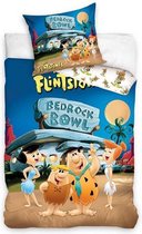 The Flintstones - Housse de couette - Simple - 140x200 cm + 1 taie d'oreiller 70x80 cm - Multicolore