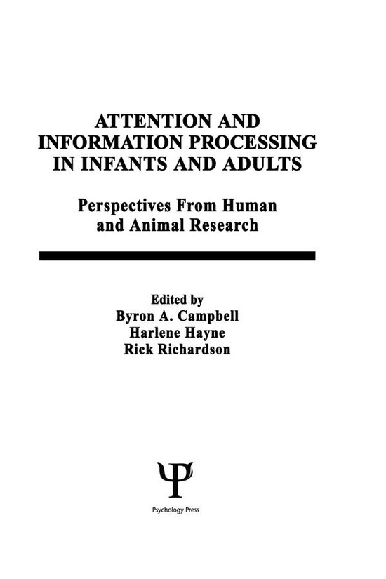 Attention and information Processing in infants and Adults - cover