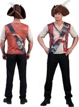 Piraat shirt met 3D opdruk voor heren Xl