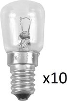 10x Gloeilamp Klein / Koelkast lampje - E14 15 Watt ST26 - Voor Zoutlamp of Koelkast
