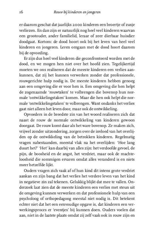 Rouw bij kinderen en jongeren