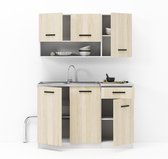 Kleine Keuken 120 cm  –  Keukenblok met Keukenkastjes Spoelbak & Sifon – Keuken Klein – Perfecthomeshop