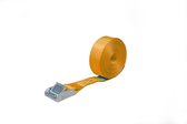 Bagagegordel 25 mm 10M Zwart - Verzinkte Klemgesp