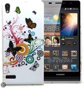 Huawei Acsend p6 silicone gel hoesje vlinders kleuren