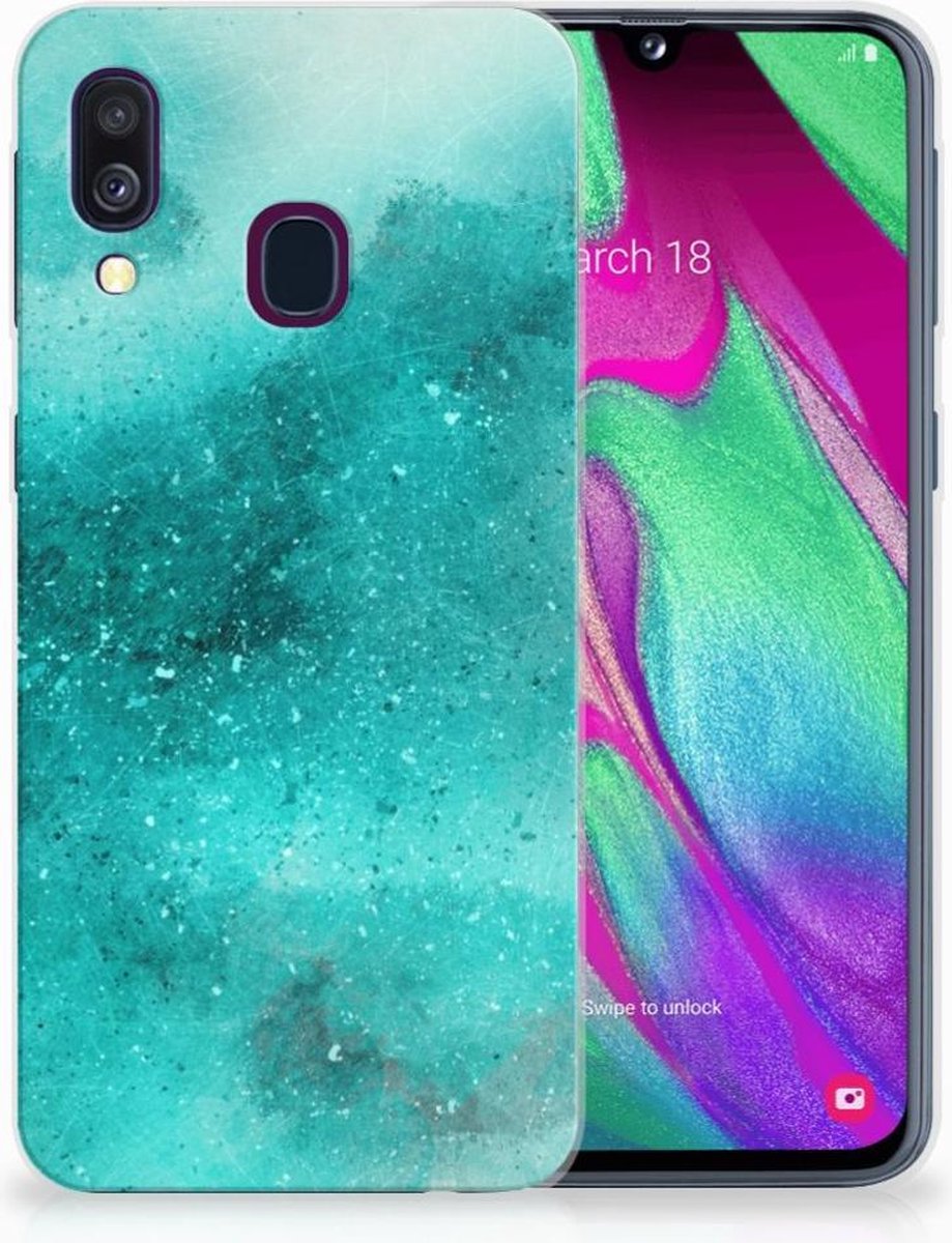 Hoesje maken Samsung Galaxy A40 Painting Blue