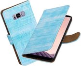 BestCases.nl Samsung Galaxy S8+ Plus Mini Slang booktype hoesje Turquoise