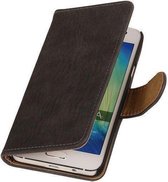 Grijs Hout Samsung Galaxy Grand Prime Book/Wallet Case/Cover