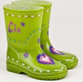 LKMN kinder regenlaarzen met naam maat 34 groen
