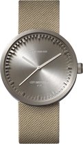 LEFF amsterdam - D38 - Horloge - Cordura - Staal/Zandkleurig - Ø 38mm