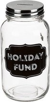 Glazen spaarpot Holiday Fund