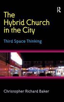 Couverture de livre avec le titre 'The Hybrid Church in the City' et une image d'un quartier de ville la nuit.