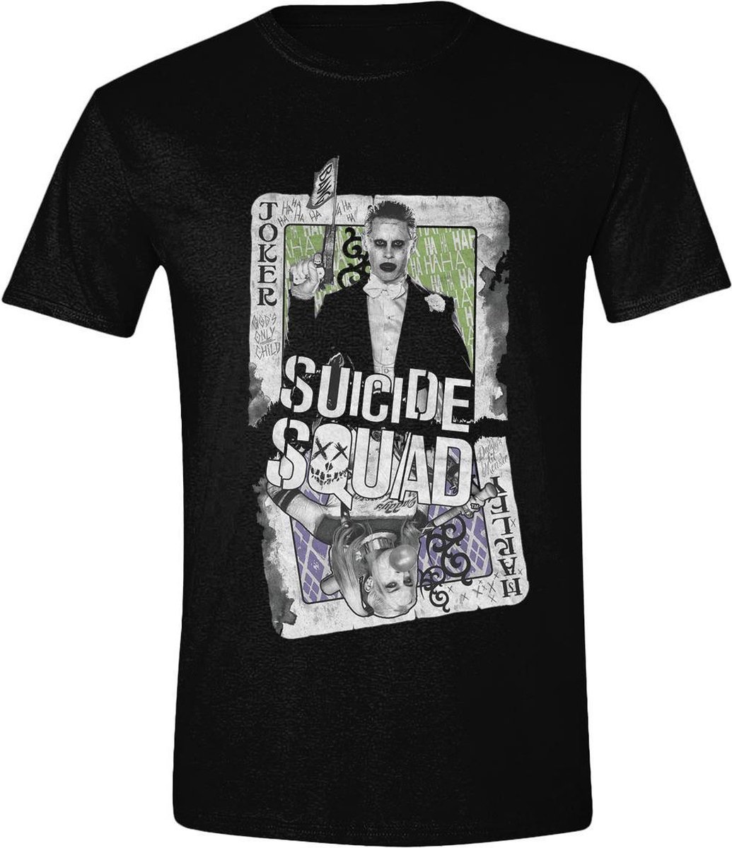Suicide Squad - Cards T-Shirt - Zwart - M