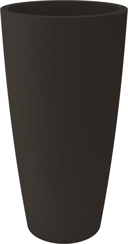 Tecnokit Nicoli Pot carré Quadro Elegance, surface nervurée, en résine rotationnelle, pour