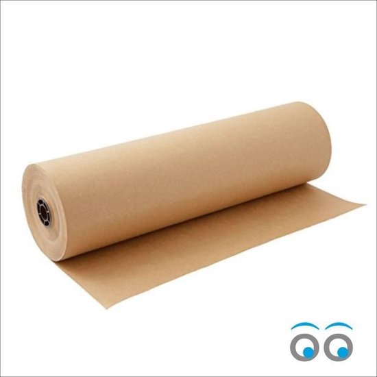 Rol Bruin Kraft Papier - Verpakpapier - Inpakpapier - 60 cm x 300 meter -  50 grams -... | bol.com
