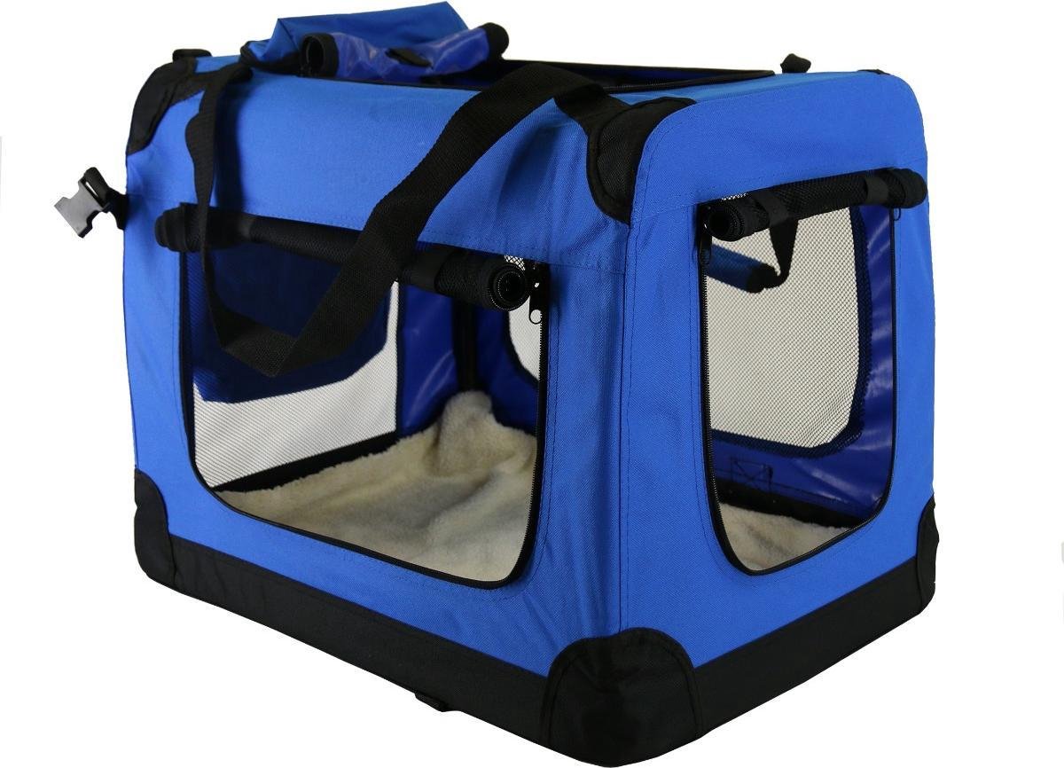 Bol.com Topmast Autobench  - Hondenbench - Blauw - 90 x 64 x 64 cm aanbieding