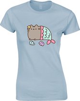 Pusheen - Mercat Vrouwen T-Shirt - Blauw - L