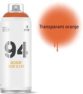 MTN94 Transparant Oranje spuitverf - 400ml lage druk en matte afwerking