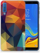 Geschikt voor Samsung Galaxy A7 (2018) TPU Hoesje Design Polygon Color