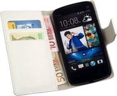 HC Bookcase Flip case Wallet Telefoonhoesje - HTC Desire 500 Wit