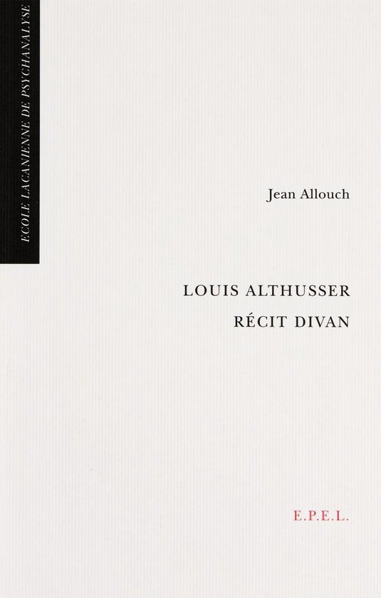 Louis Althusser, récit divan - cover