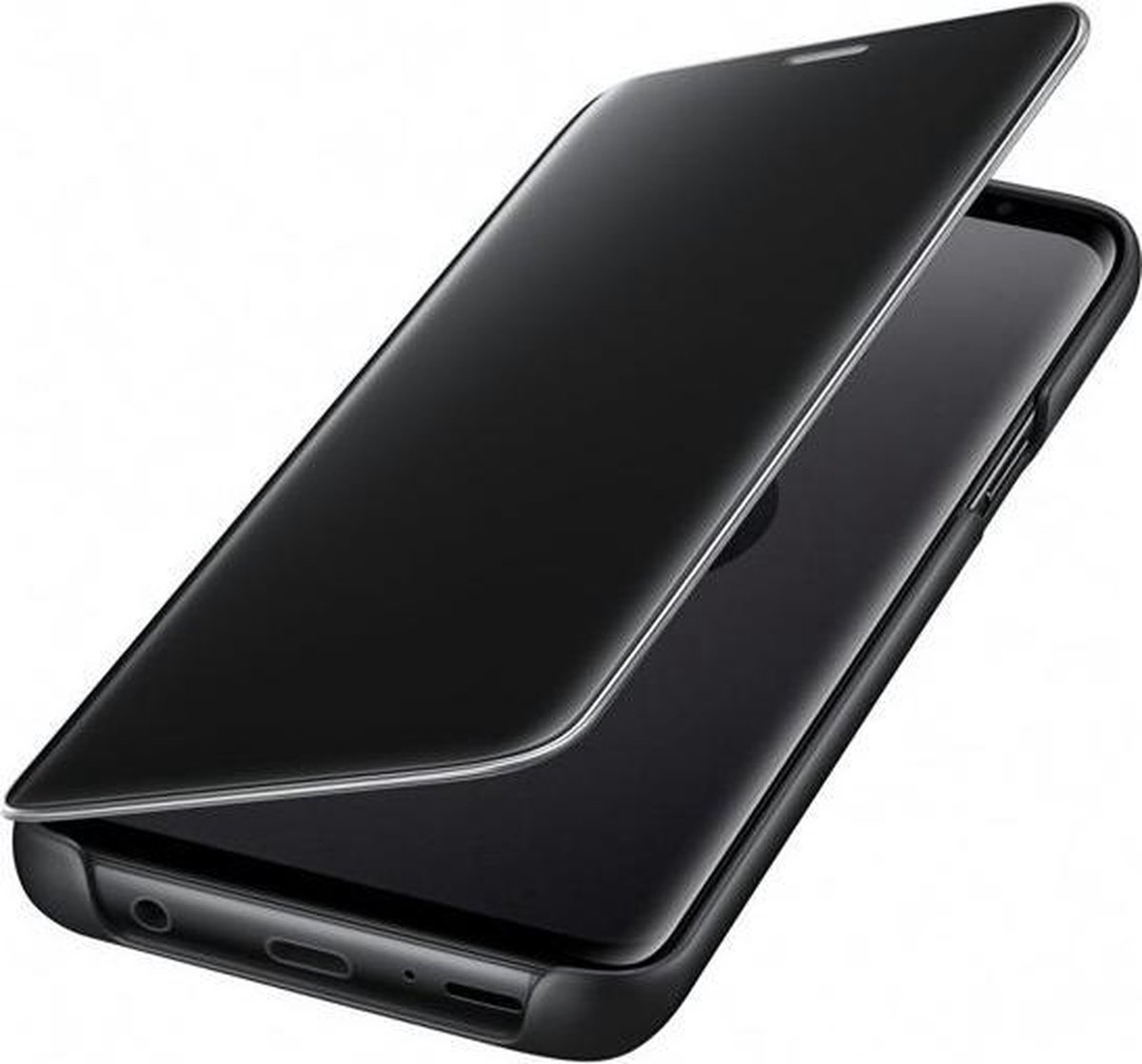 Originele Samsung Galaxy S9 Clear View Standing Cover Black, Zwart