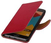 Washed Leer Bookstyle Wallet Case Hoesje - Geschikt voor Samsung Galaxy A7 Roze