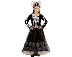 Skeletkostuum met lange rok voor meisjes - Kinderkostuums - 146/152